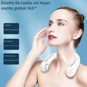 🌬️ VENTILADOR DE CUELLO 360° – ¡REFRÉSCATE DONDE QUIERAS! ❄️✨